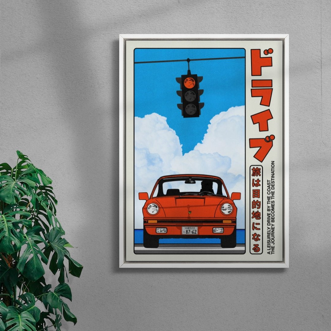 Drive contemporary wall art print by Othman Zougam - sold by DROOL