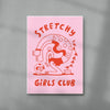 Stretchy Girls Club contemporary wall art print by Aley Wild - sold by DROOL