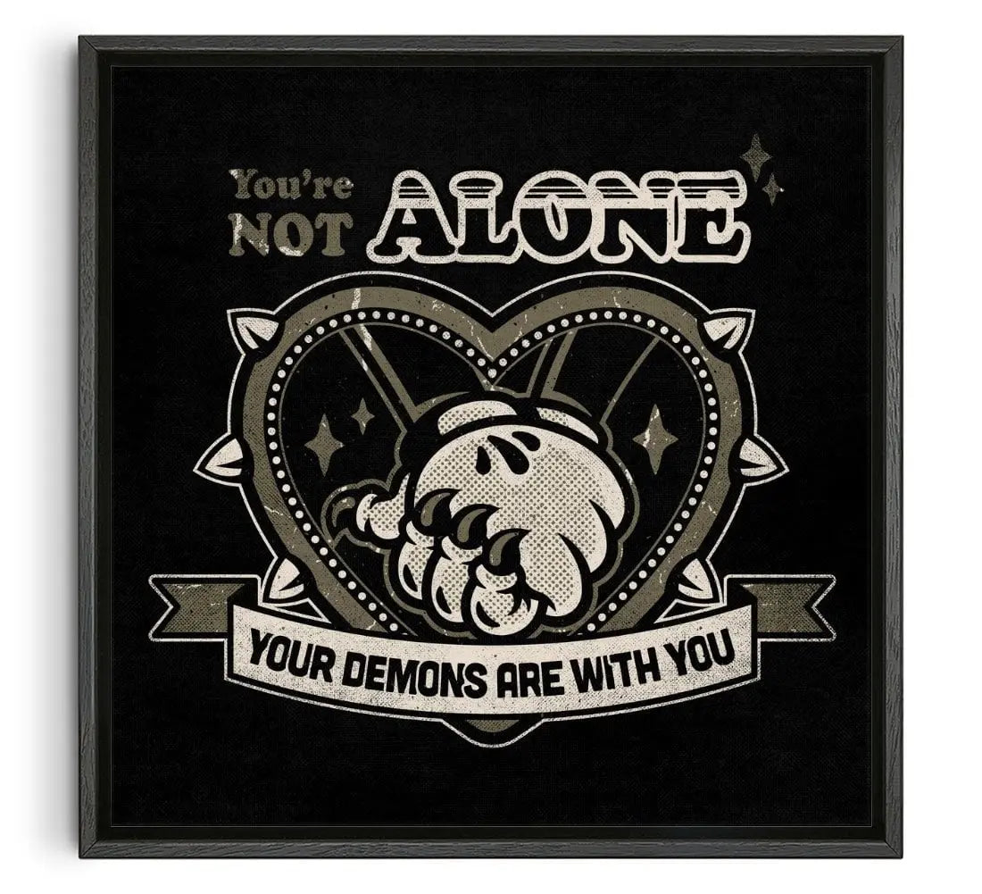 You're Not Alone contemporary wall art print by Laserblazt - sold by DROOL