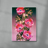 Eyes, Hands, & Pink Flowers contemporary wall art print by Paulina Almira - sold by DROOL