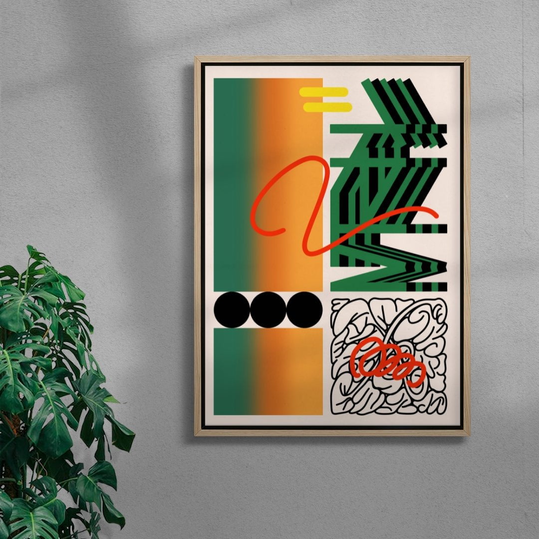 Clean contemporary wall art print by Tristan Huschke - sold by DROOL