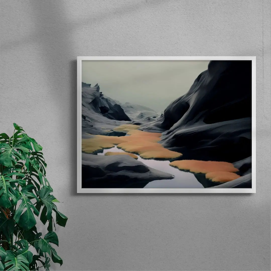 Velvet Wetlands contemporary wall art print by Lela Amparo - sold by DROOL