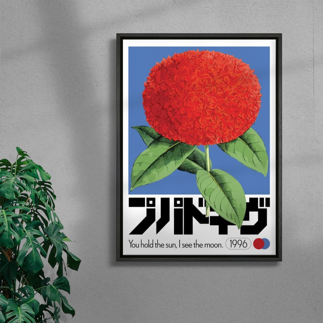Ixora contemporary wall art print by George Kempster - sold by DROOL