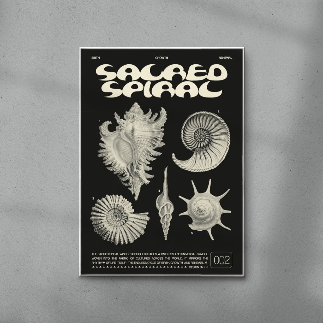 Sacred Spiral contemporary wall art print by Coveposter - sold by DROOL