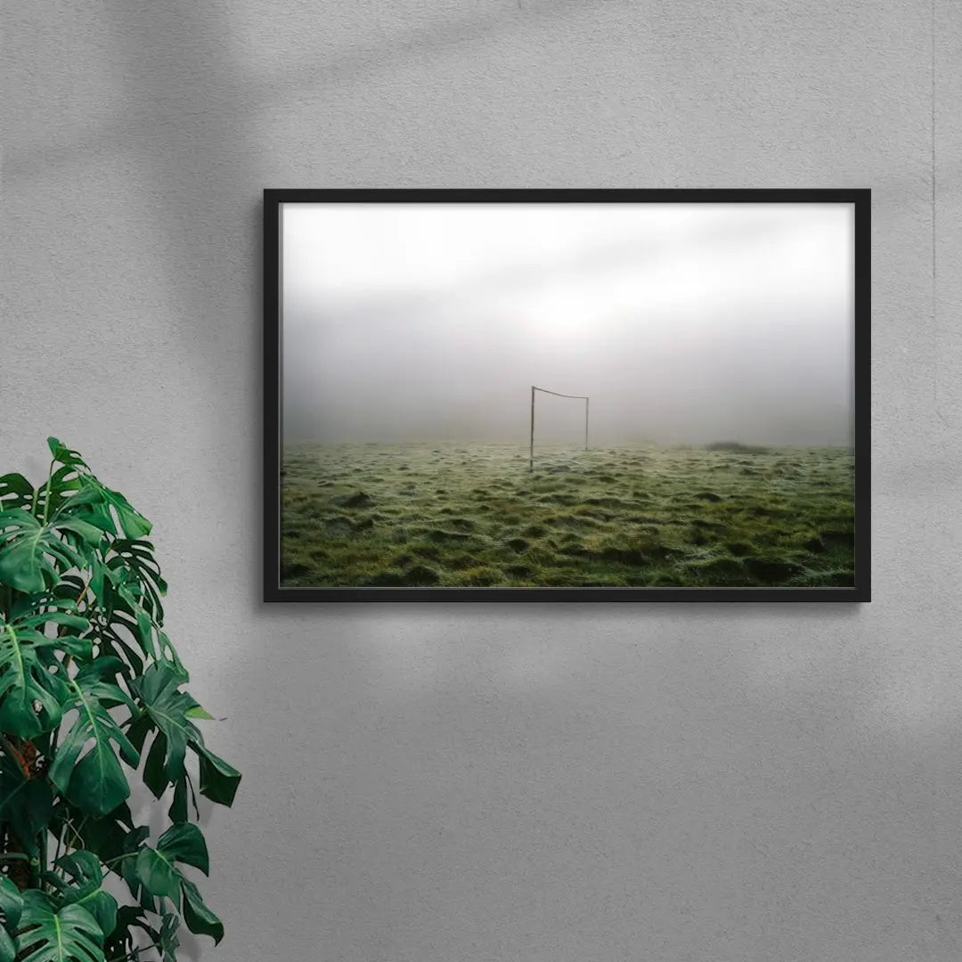 Mist Goal contemporary wall art print by James Popsys - sold by DROOL