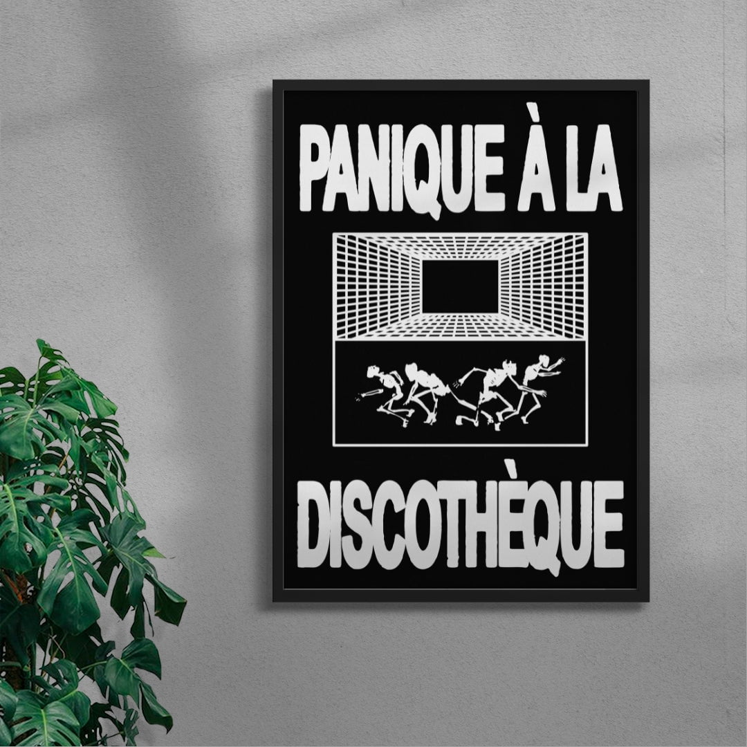 Panic at the Discothèque contemporary wall art print by Utsav Verma - sold by DROOL