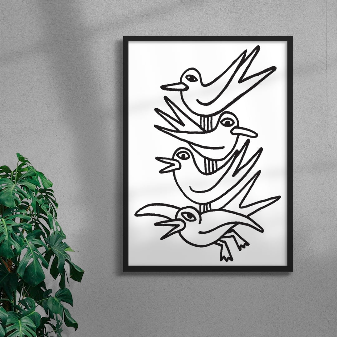 MEME GULL contemporary wall art print by Max Blackmore - sold by DROOL