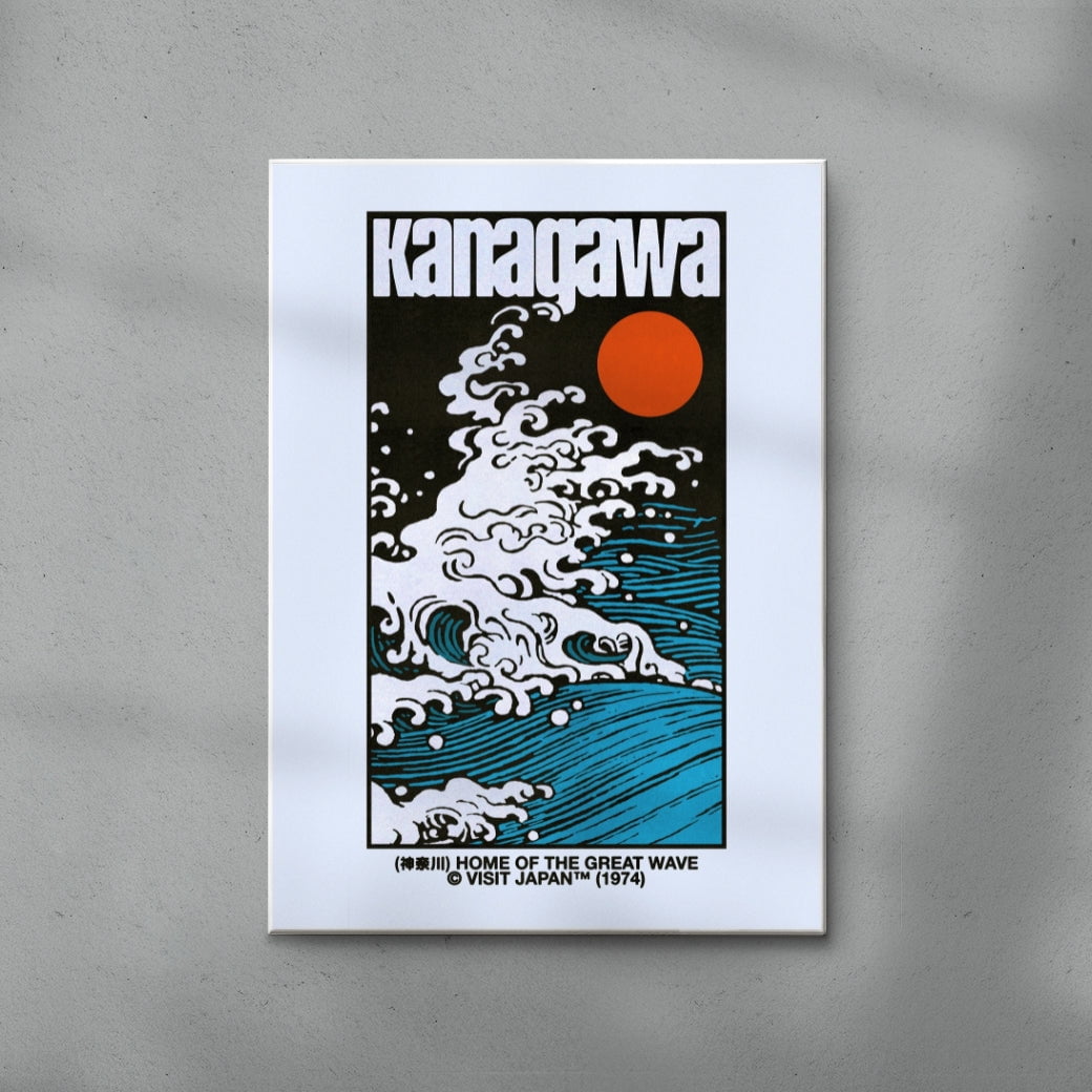 Kanagawa contemporary wall art print by Othman Zougam - sold by DROOL