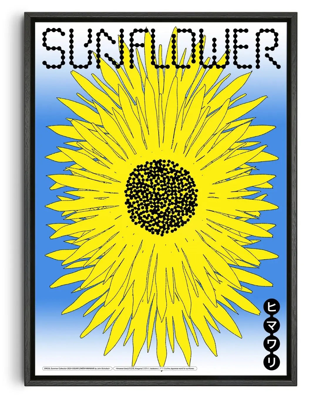 Sunflower contemporary wall art print by John Schulisch - sold by DROOL