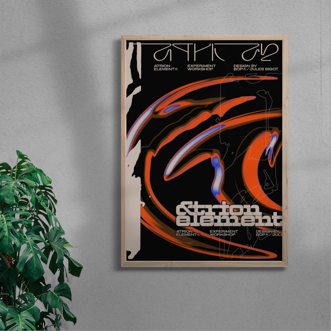 Atrion Element 2 contemporary wall art print by Jules Bigot - sold by DROOL