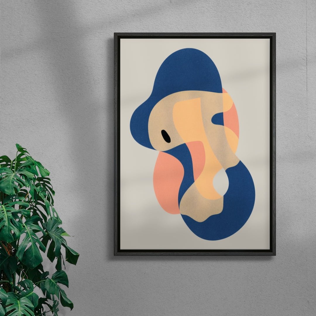 Floating Shapes #1 contemporary wall art print by frisk - sold by DROOL