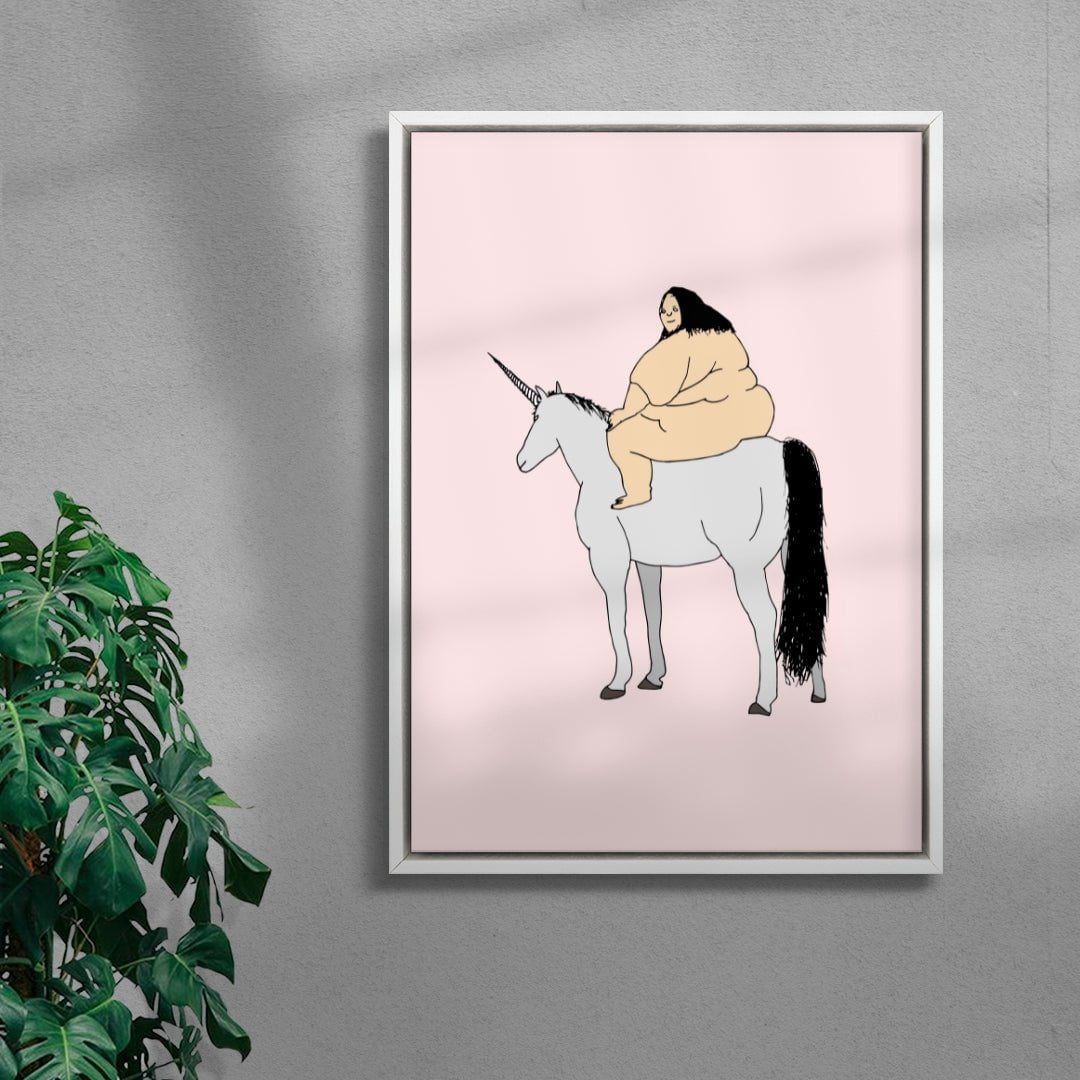 Unicorn contemporary wall art print by Donald Sanger - sold by DROOL