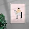 Unicorn contemporary wall art print by Donald Sanger - sold by DROOL