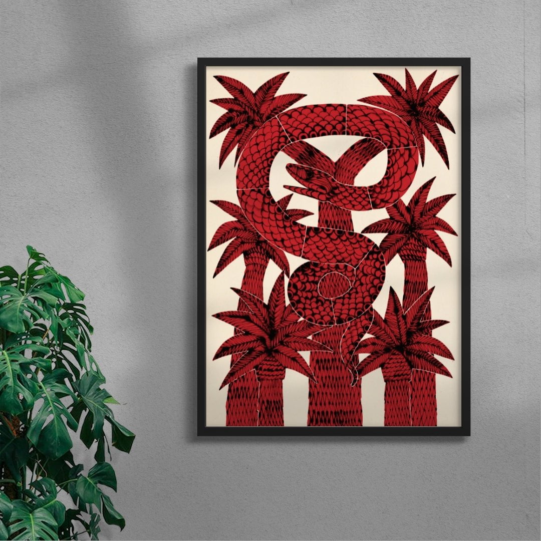 Snake In Trees contemporary wall art print by Kwonny - sold by DROOL