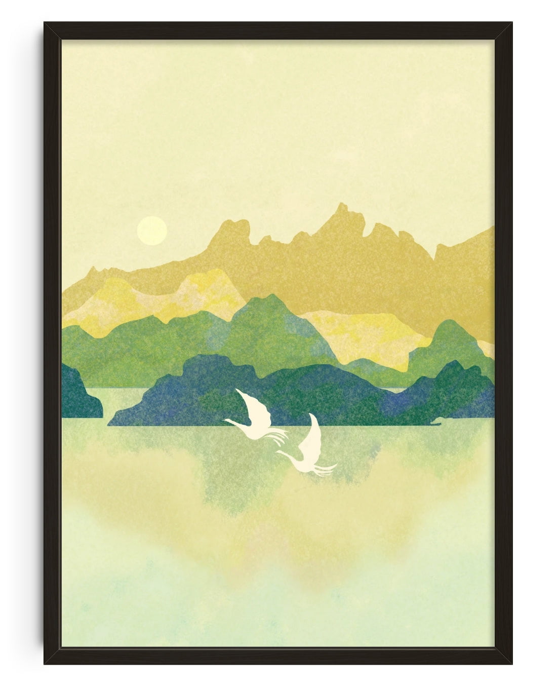 Walthamstow Wetlands contemporary wall art print by Lily Kong - sold by DROOL