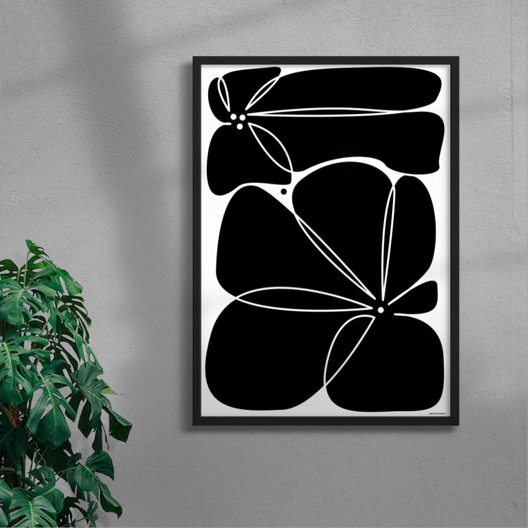 Flowers contemporary wall art print by Konrad Grafik - sold by DROOL