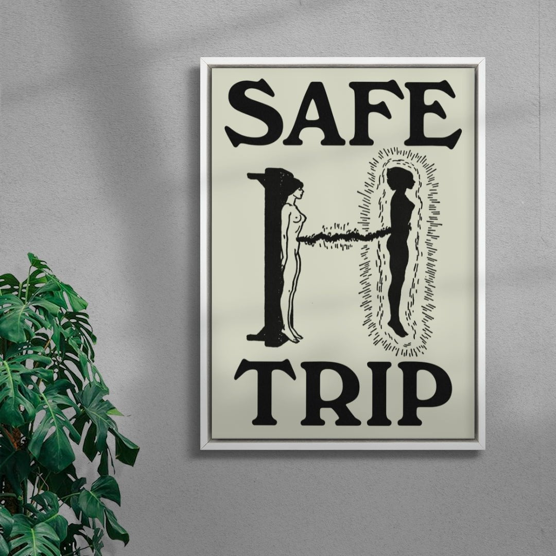 Safe Trip contemporary wall art print by Utsav Verma - sold by DROOL