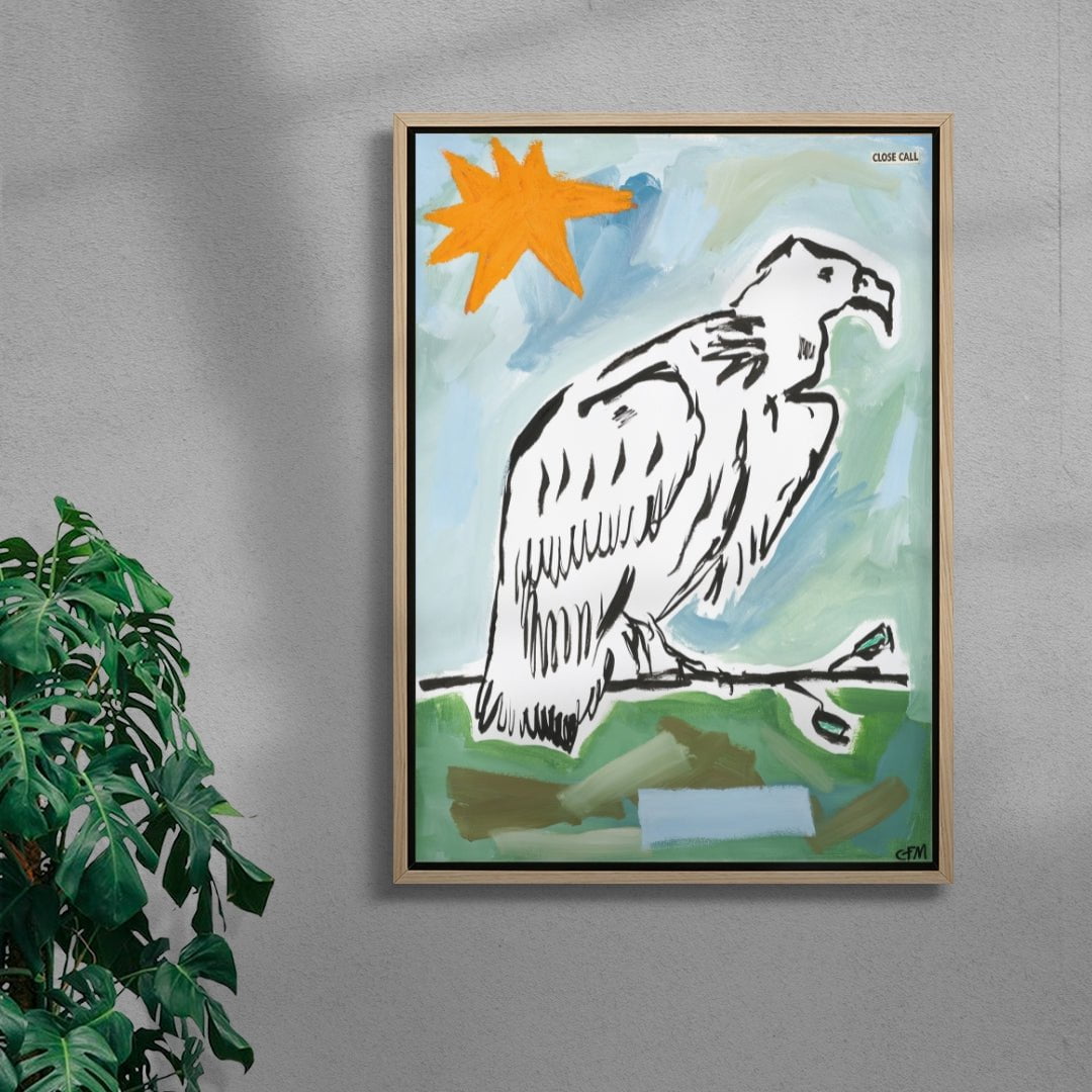 Vulture Watching contemporary wall art print by Caitlin Flood-Molyneux - sold by DROOL