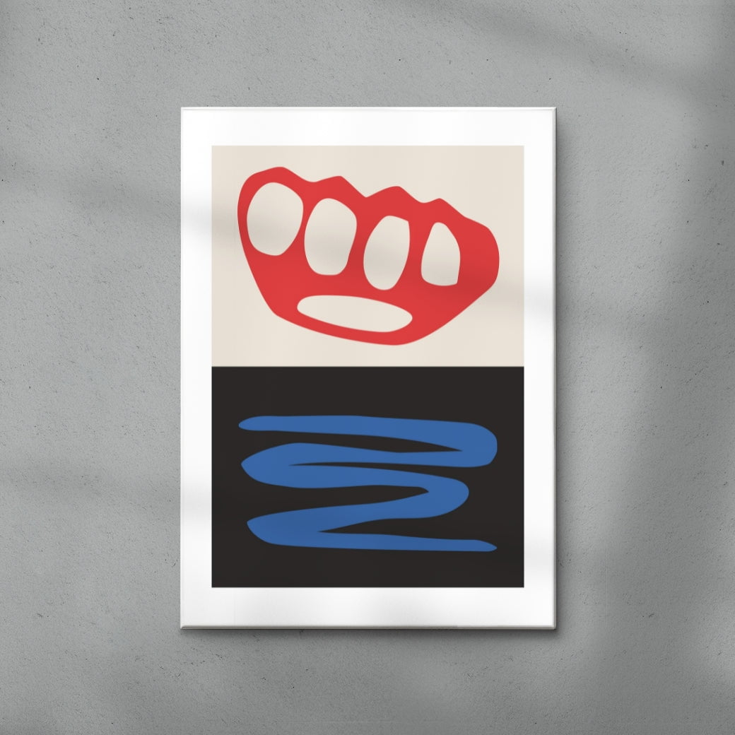 Knuckles contemporary wall art print by DROOL Collective - sold by DROOL