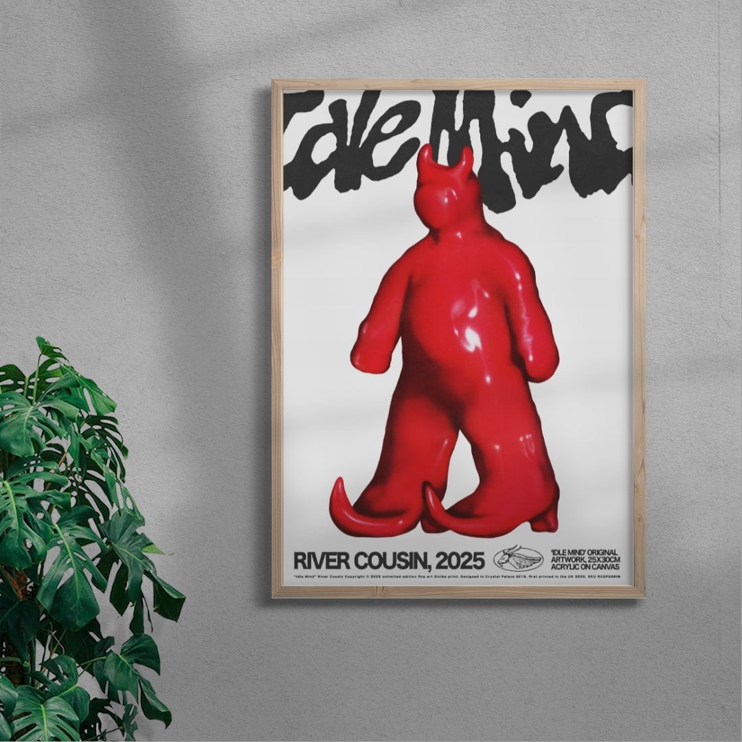 Idle Mind contemporary wall art print by River Cousin - sold by DROOL