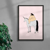 Unicorn contemporary wall art print by Donald Sanger - sold by DROOL