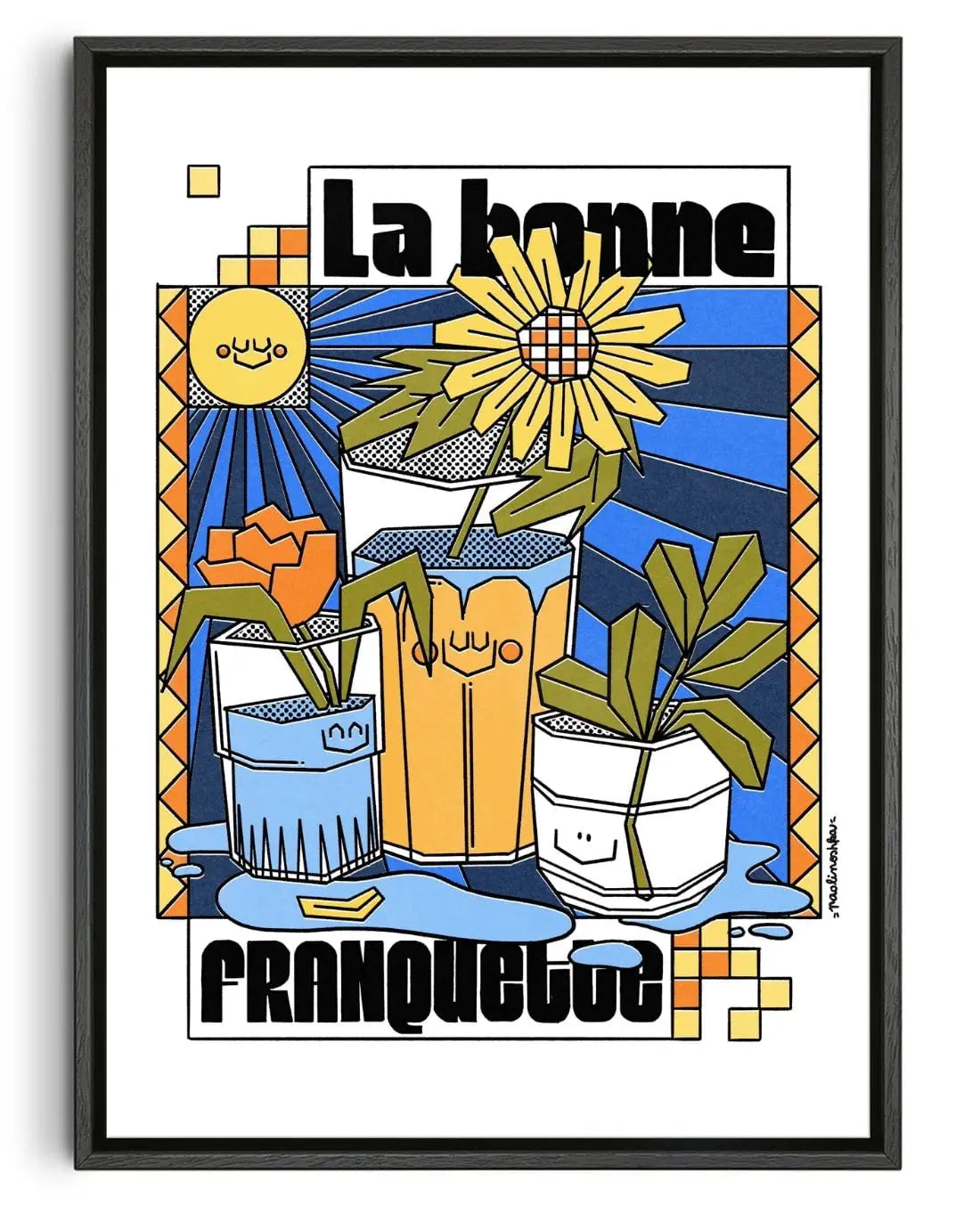 Bonne Franquette contemporary wall art print by Paolinoshka - sold by DROOL