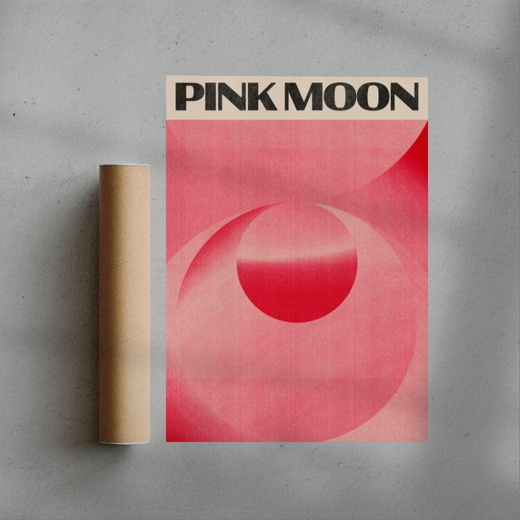 11.7x16.5" (A3) / Unframed Pink Moon - UNFRAMED contemporary wall art print by Henry M. - sold by DROOL