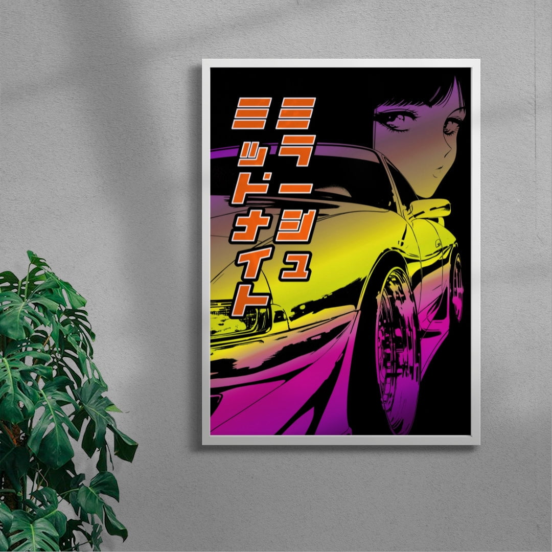 Midnight Mirage contemporary wall art print by dolorsilentium - sold by DROOL