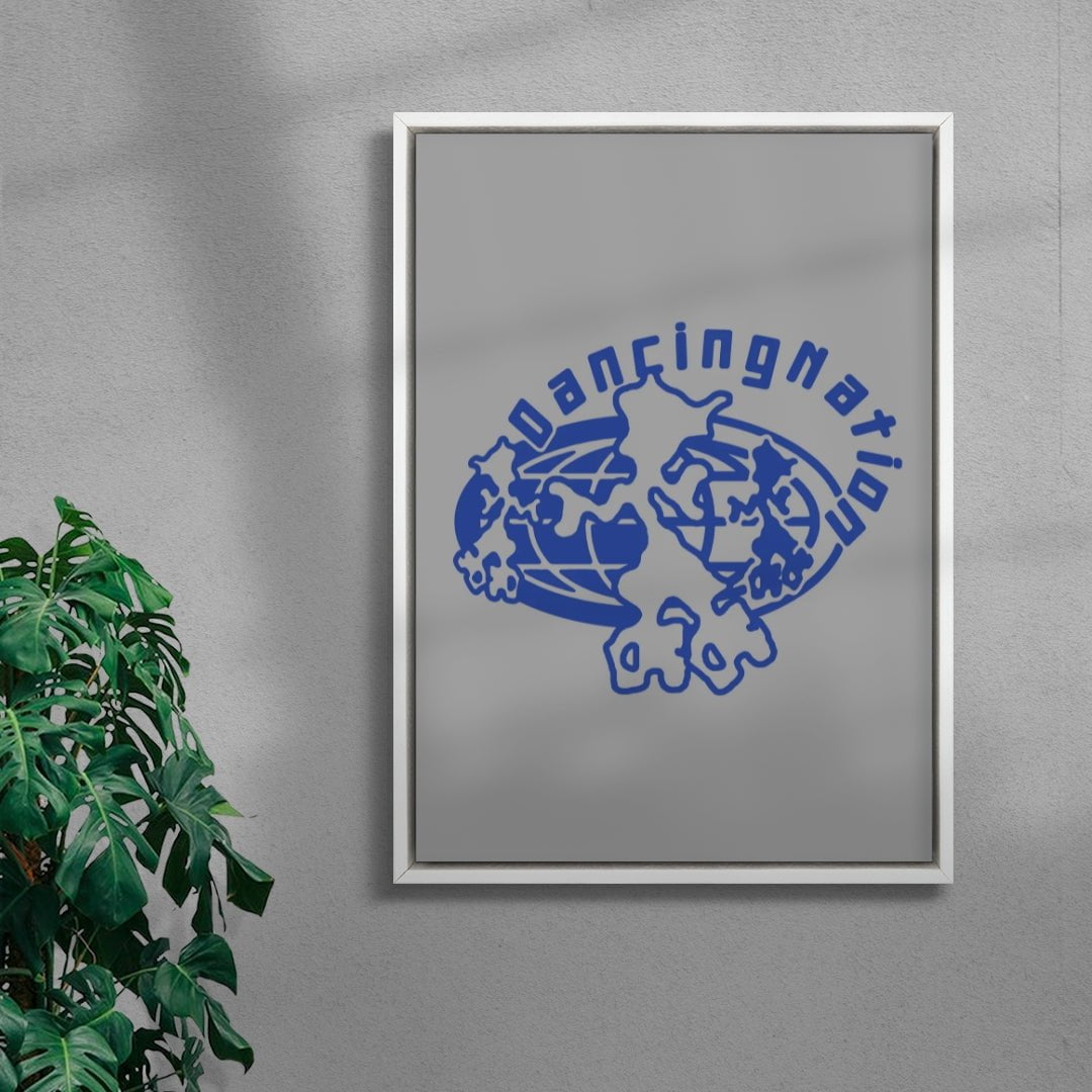 Dancing Nation contemporary canvas art print by Amelie Goeppel - sold by DROOL