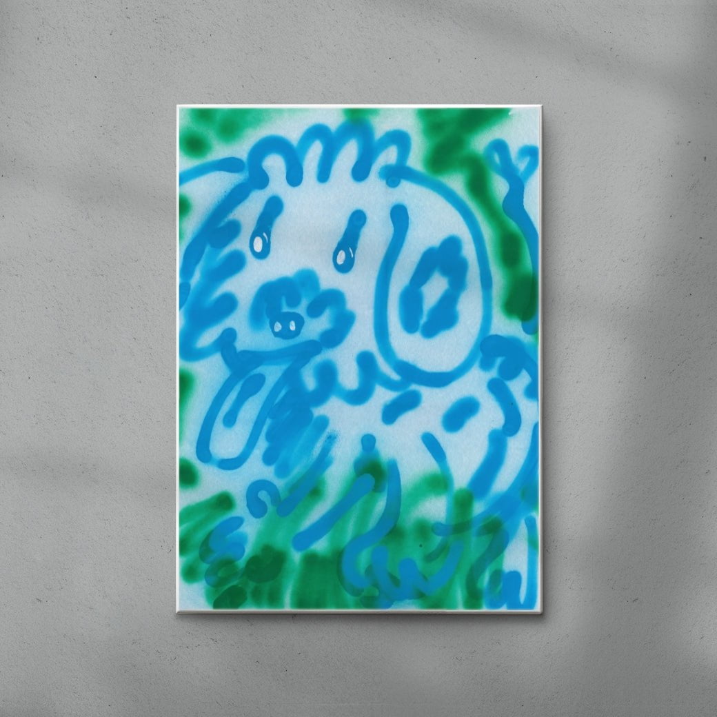 Hot dog contemporary canvas art print by Miguel Vides - sold by DROOL