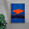 Volcano contemporary wall art print by Lily Kong - sold by DROOL