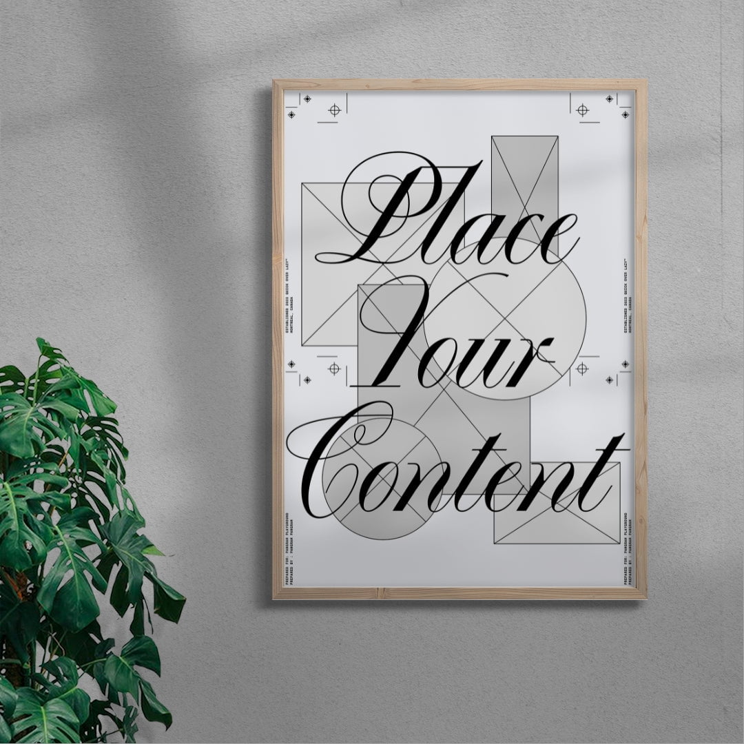 Place your content contemporary wall art print by Pangram Pangram Foundry - sold by DROOL