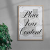 Place your content contemporary wall art print by Pangram Pangram Foundry - sold by DROOL