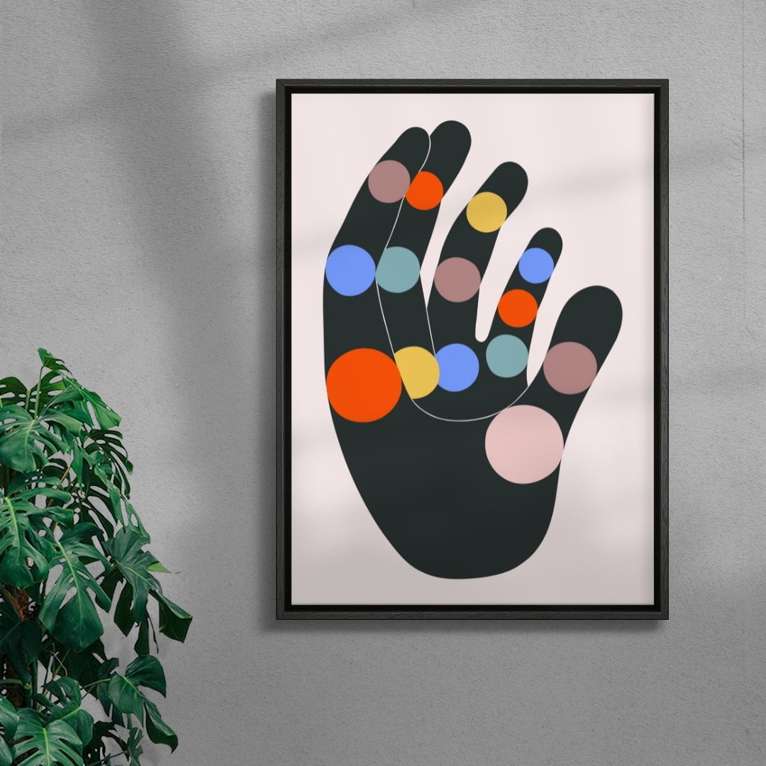 Colors Hand contemporary wall art print by David Vanadia - sold by DROOL
