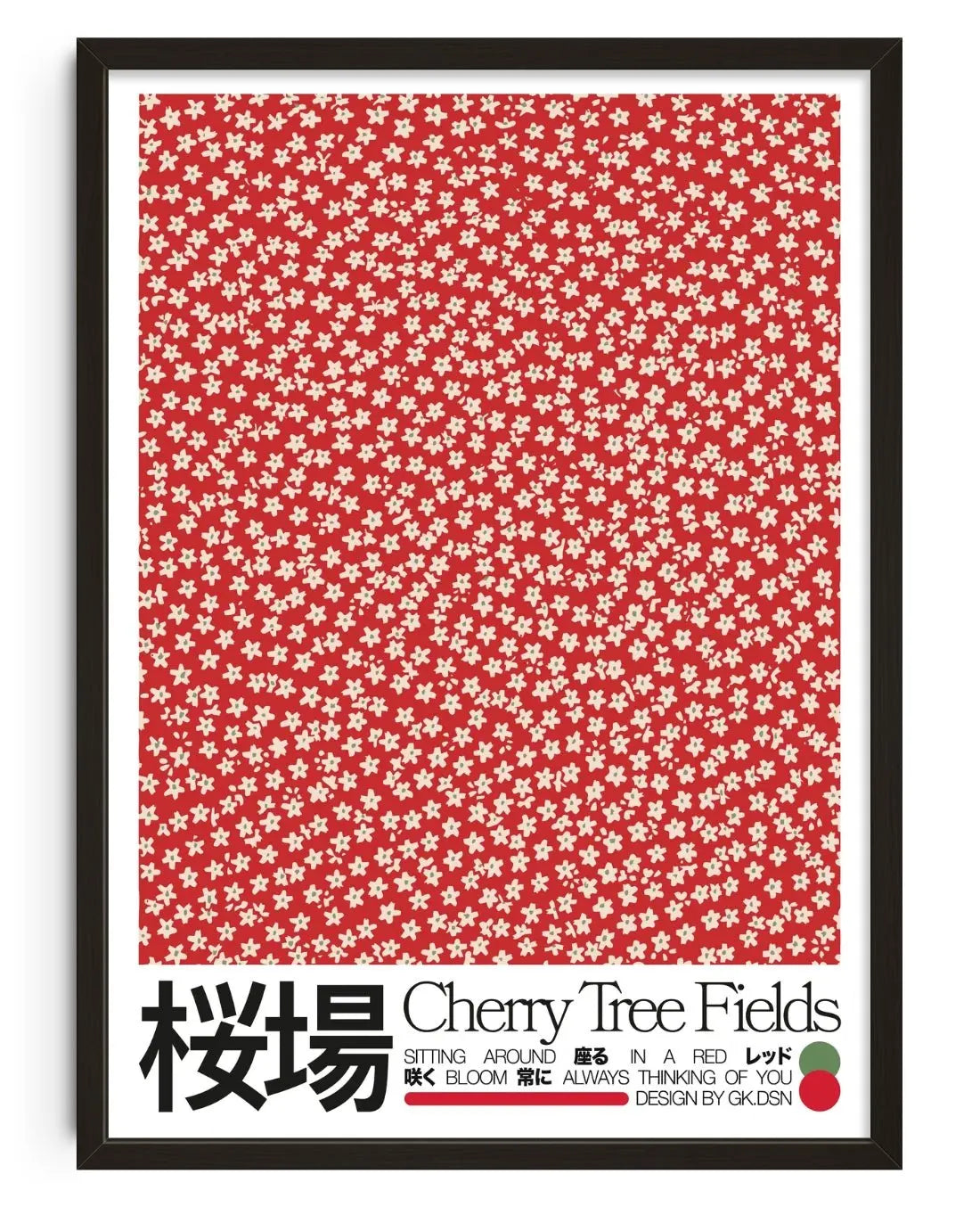 Cherry Tree Fields contemporary wall art print by George Kempster - sold by DROOL