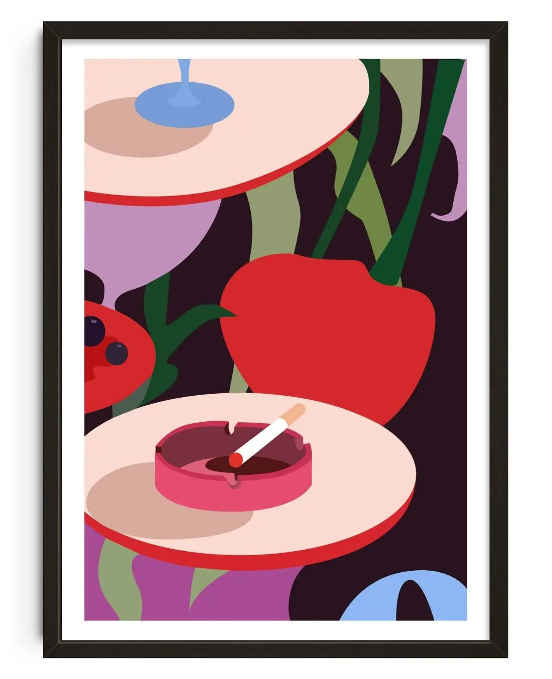 Pleasures contemporary wall art print by Kim Van Vuuren - sold by DROOL