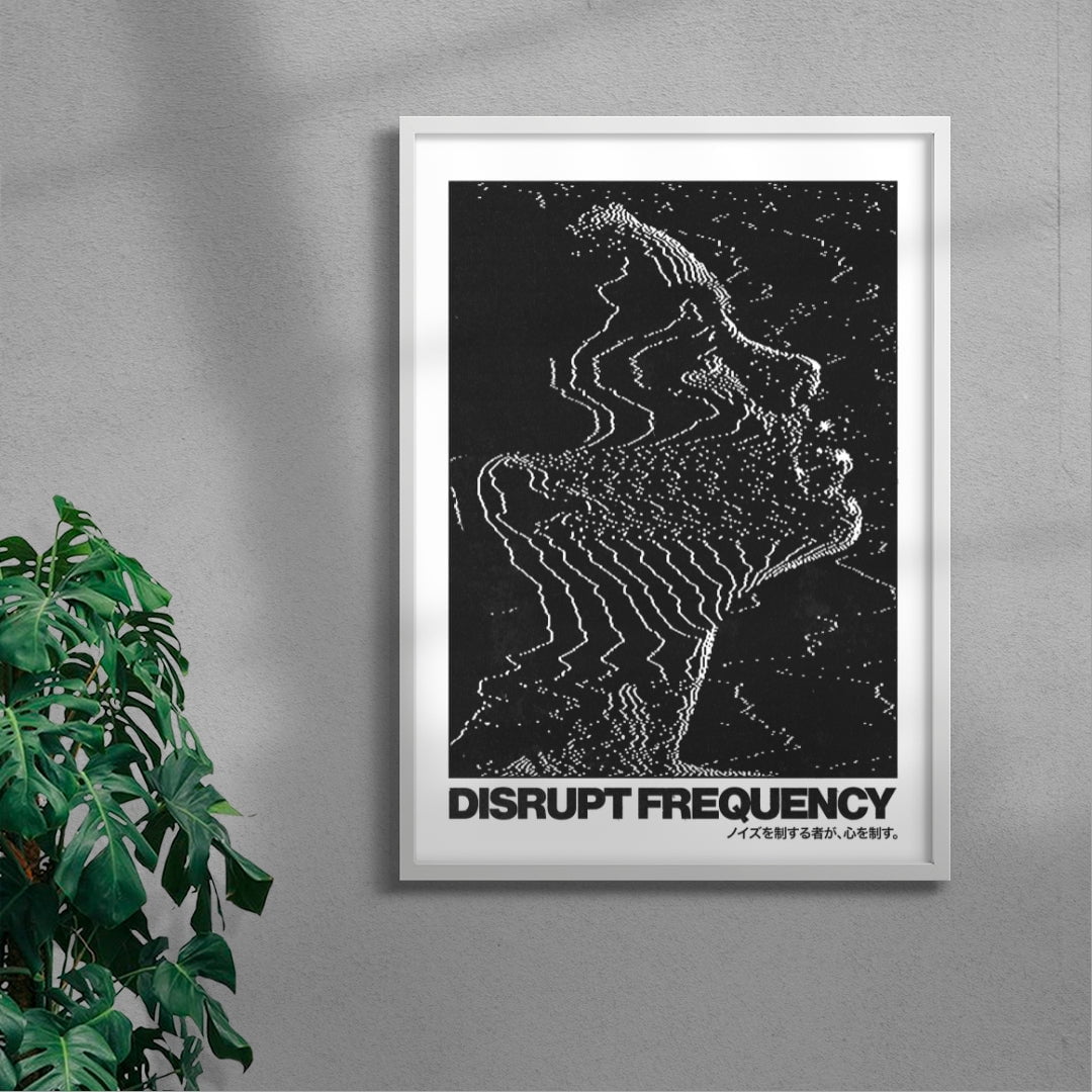 Disrupt Frequency contemporary wall art print by Todd Pham - sold by DROOL