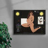 Figure In Repose no 4 contemporary wall art print by Colby Edwards - sold by DROOL