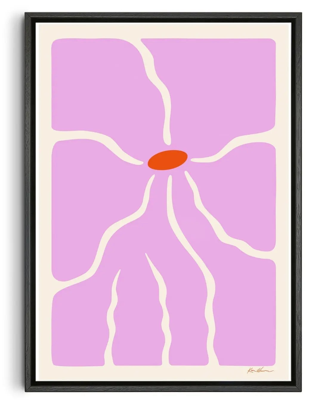 Pink ´n`Poisonous contemporary wall art print by Kim Van Vuuren - sold by DROOL