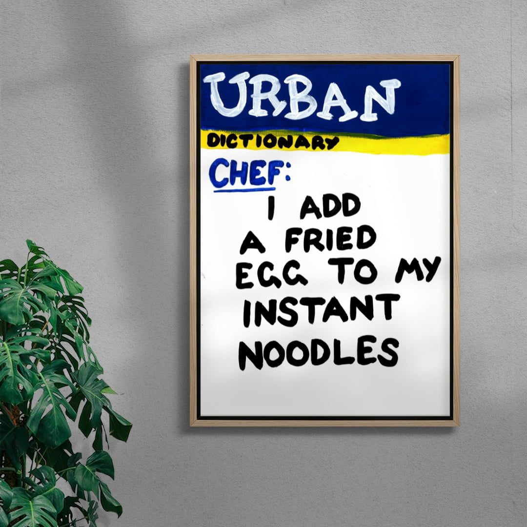 Instant Noodles contemporary wall art print by Times New Roadman - sold by DROOL
