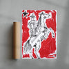 Halt contemporary wall art print by Caitlin Flood-Molyneux - sold by DROOL