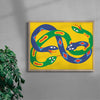 ENTANGLED contemporary wall art print by Max Blackmore - sold by DROOL