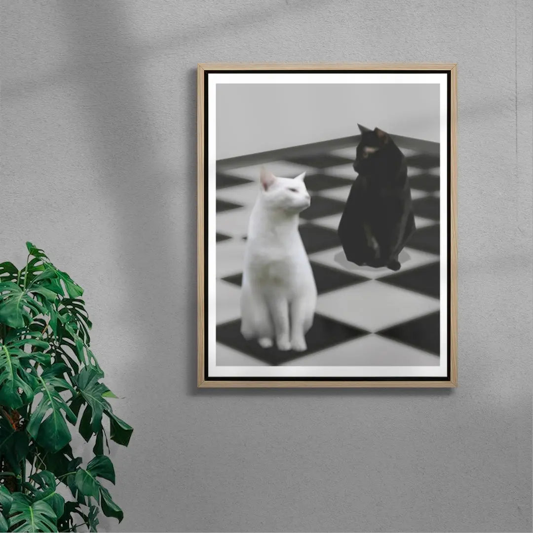 Chesshire contemporary wall art print by Jimmy Tran - sold by DROOL