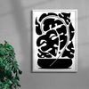 Monstera contemporary wall art print by Konrad Grafik - sold by DROOL