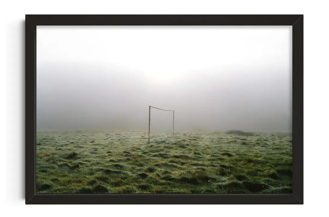 Mist Goal contemporary wall art print by James Popsys - sold by DROOL
