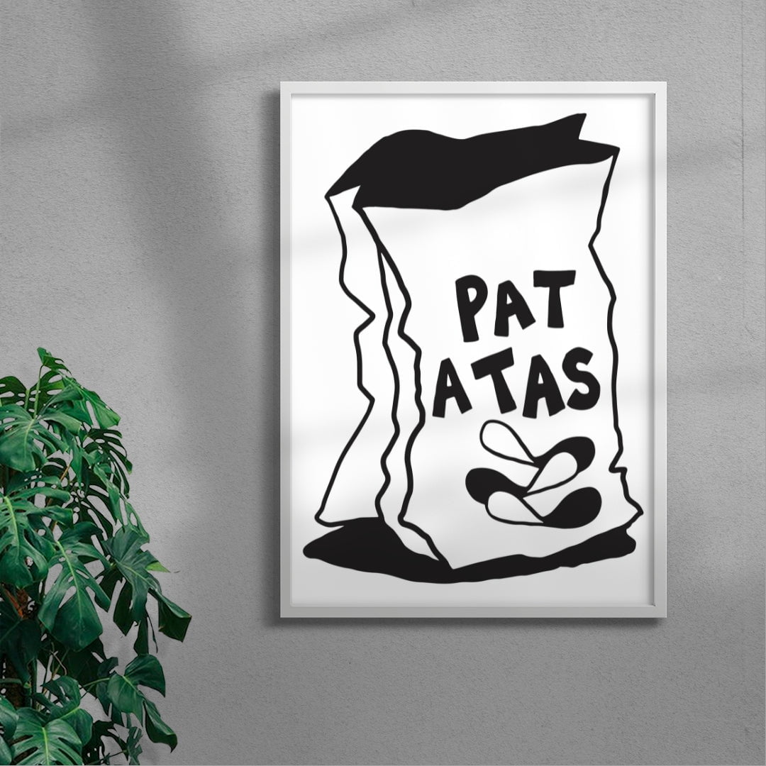 PATATAS contemporary wall art print by Max Blackmore - sold by DROOL