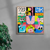 No risk no sex contemporary wall art print by Ovcharka - sold by DROOL