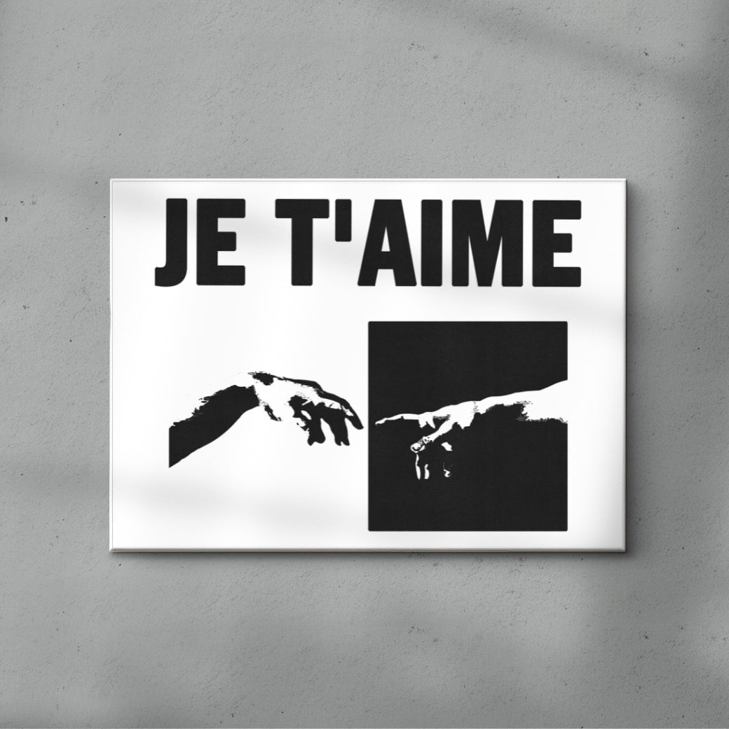 Je t’aime contemporary wall art print by Utsav Verma - sold by DROOL