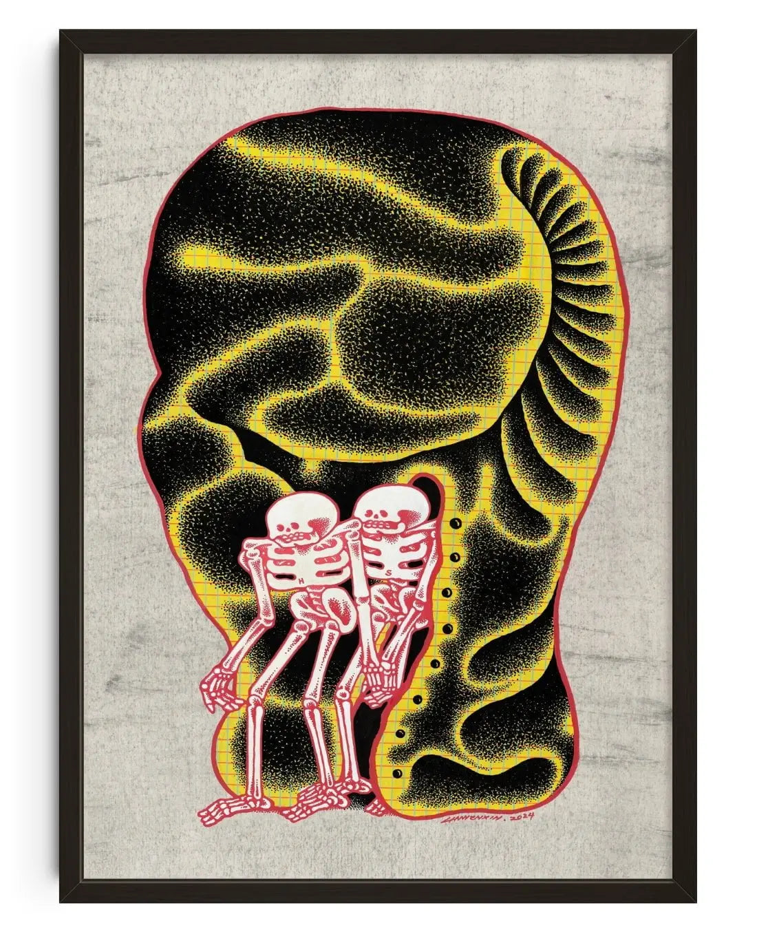 Love in Boxing Gloves contemporary wall art print by LINWENXIN - sold by DROOL