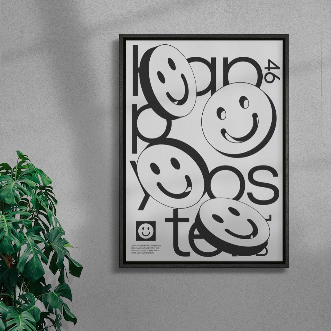 Happy contemporary wall art print by Jérôme Bizien - sold by DROOL